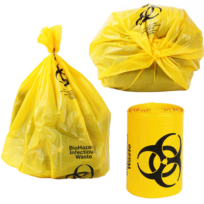 HDPE drukte het Materiële Plastiek Gele Biohazard-Gezondheidszorgvoeringen