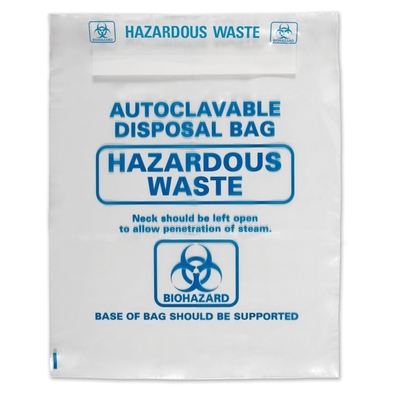 Ontruim 138 het Afvalzak van Biohazard van de Graadpp Verwijdering met Autoclaafindicator