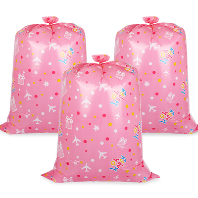 Van de het Vliegtuig Jumbo Plastic Gift van vakantiekerstmis Roze de Zakkencmyk Druk