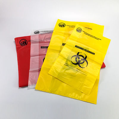 HDPE Beschikbare de Autoclaafzak van Biohazard, de Gele Medische Zakken van de Afvalverwijdering