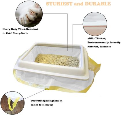 Bemerkte en LDPE Cat Litter Box Liners van Unscented Drawstring