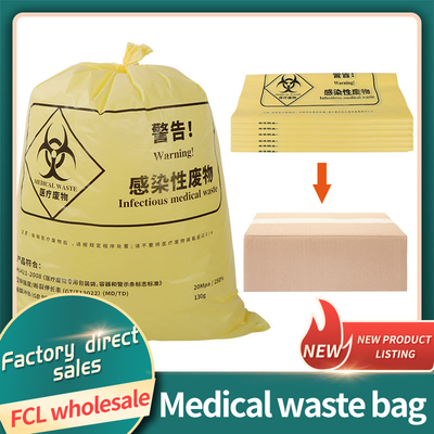 Gele HDPE Plastic Medische de Autoclaafzakken van Biohazard