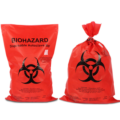 HDPE passen Biohazardous Afvalzakken met Gravuredruk Grootte aan