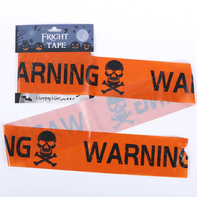 Decoratie 0.1mm Dikke Halloween-Oranje Waarschuwing 30ft van de Angstband Plastiek